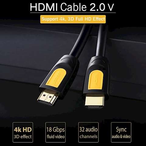 HDMI კაბელი UGREEN HD101 HDMI cable 1.4V, full copper 19+1;1M